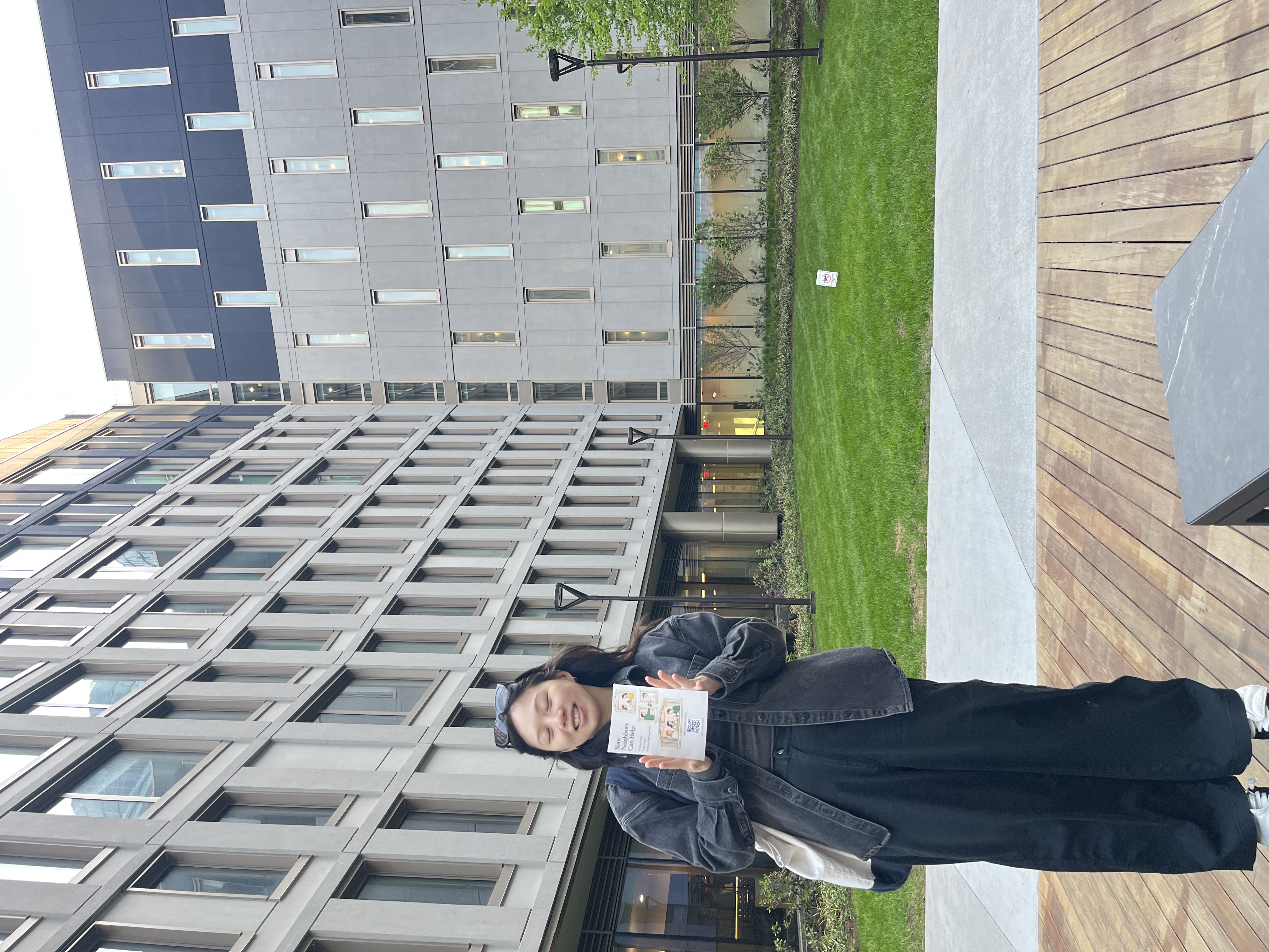 Posting a leaflet outside a target building